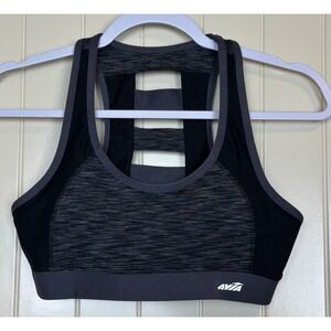 Avia Sports‎ Bra gray black padded pullover workout gym running sz M